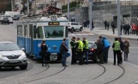 У Вінниці на площі Гагаріна іномарка в’їхала в трамвай