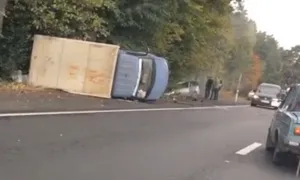 На трасі біля Вінниці перекинулись дві автівки (Відео)