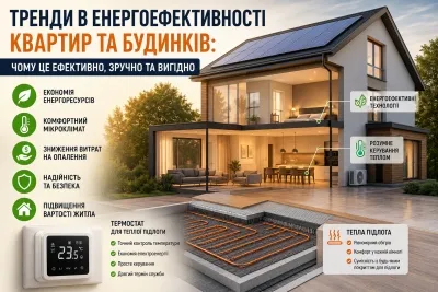 Сучасні тренди енергоефективності: чому тепла підлога стає найкращим рішенням для квартир і будинків