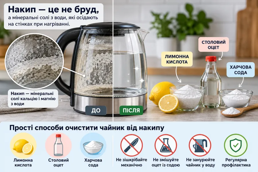 Як прибрати накип у чайнику без агресивної хімії