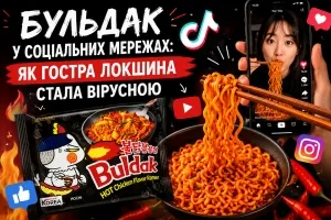 Дівчина їсть гостру локшину бульдак, яка стала вірусним трендом