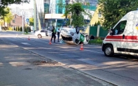 У Вінниці перекинувся автомобіль служби таксі Bolt