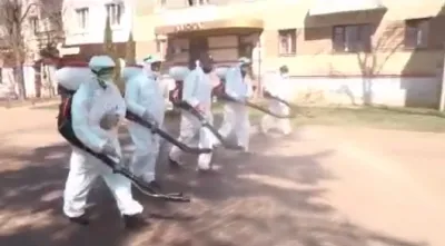 У Вінниці дезінфікують міські площ з допомогою нової японської техніки (Відео)