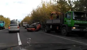 На окружной возле Винницы произошло ДТП (Видео)