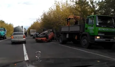 На окружной возле Винницы произошло ДТП (Видео)