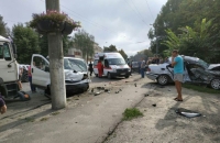 Масштабна ДТП у Вінниці: зіштовхнулись чотири автомобілі (Відео)
