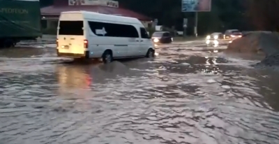 После сильного дождя Винница превратилась в Венецию (Видео)