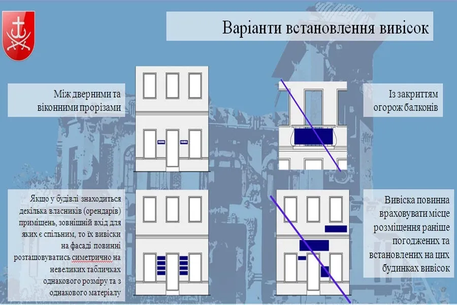 У Вінниці підприємців штрафуватимуть за неправильне розміщення вивісок на фасадах
