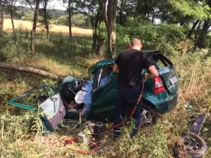 Біля Вінниці "Мерседес" в'їхав у дерево. Водій загинув на місці