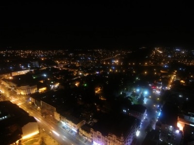 Нічна Вінниця: проліт над містом, яке засинає (Відео)